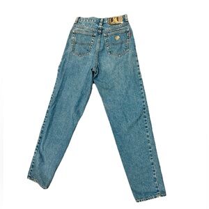 Vintage Noveli Jeans Metal Plaque Sailor Medallion Classic Retro Straight Leg